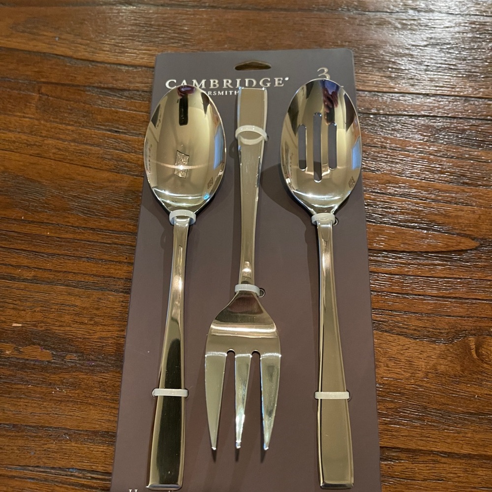 3pc Serving Set-Spoon, Slotted Spoon, Fork